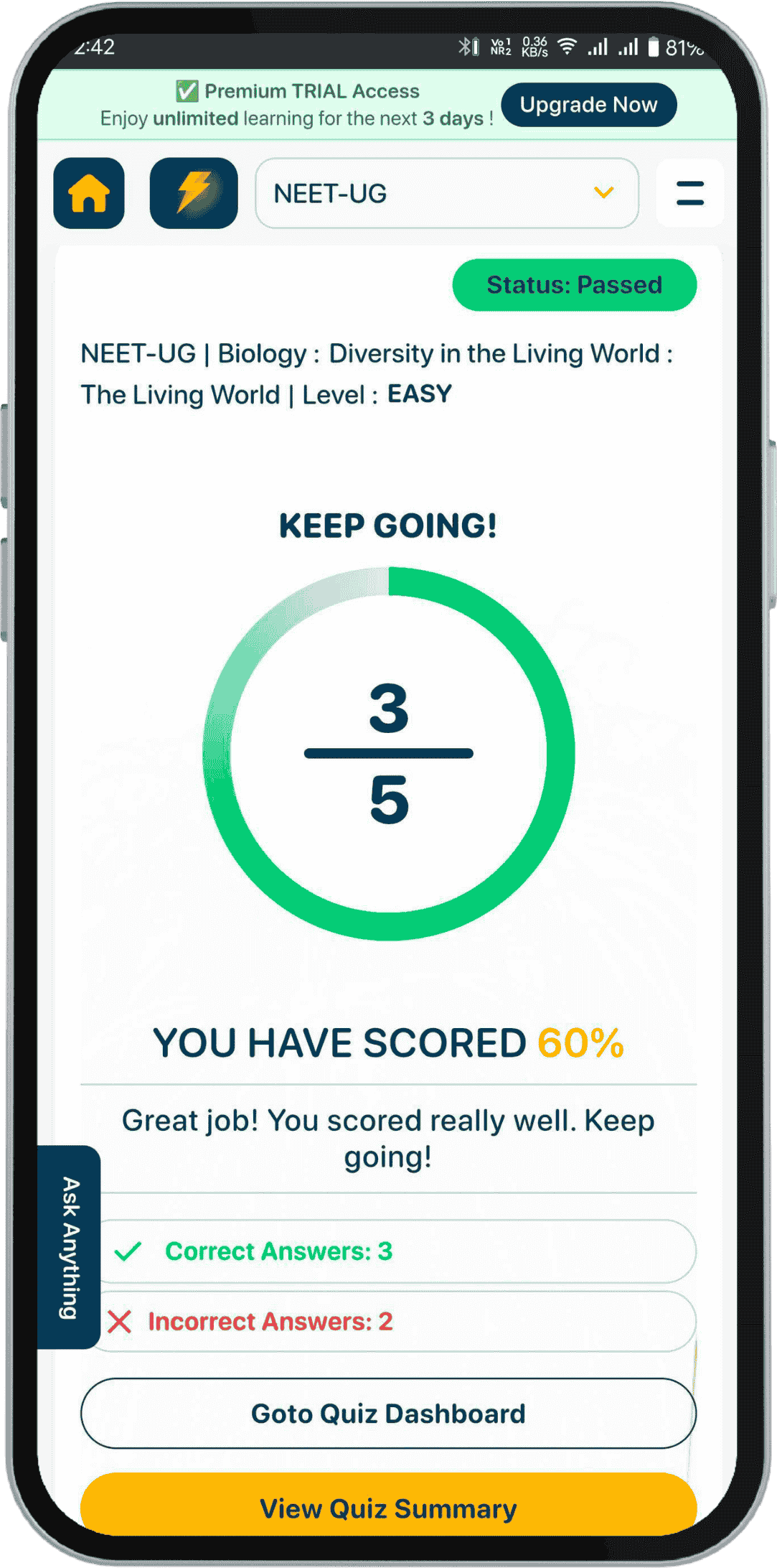 Start Learning Fast Performance Report