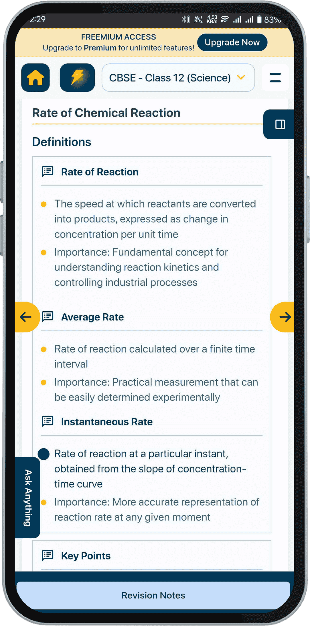 Start Learning Fast Revision Notes