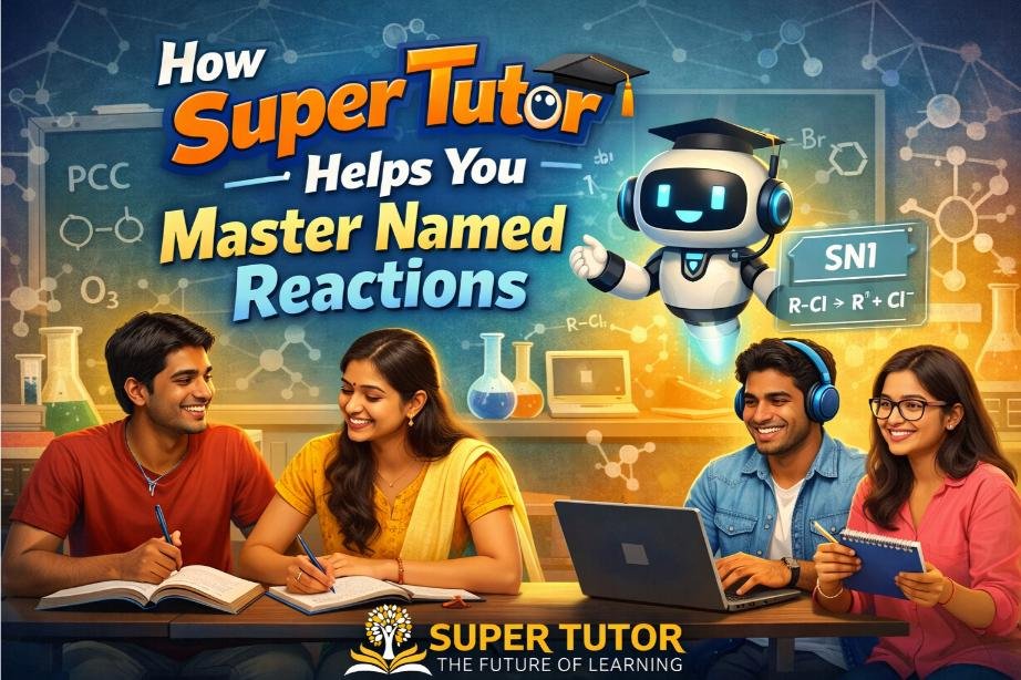 Students learning named reactions easily using Super Tutor tools